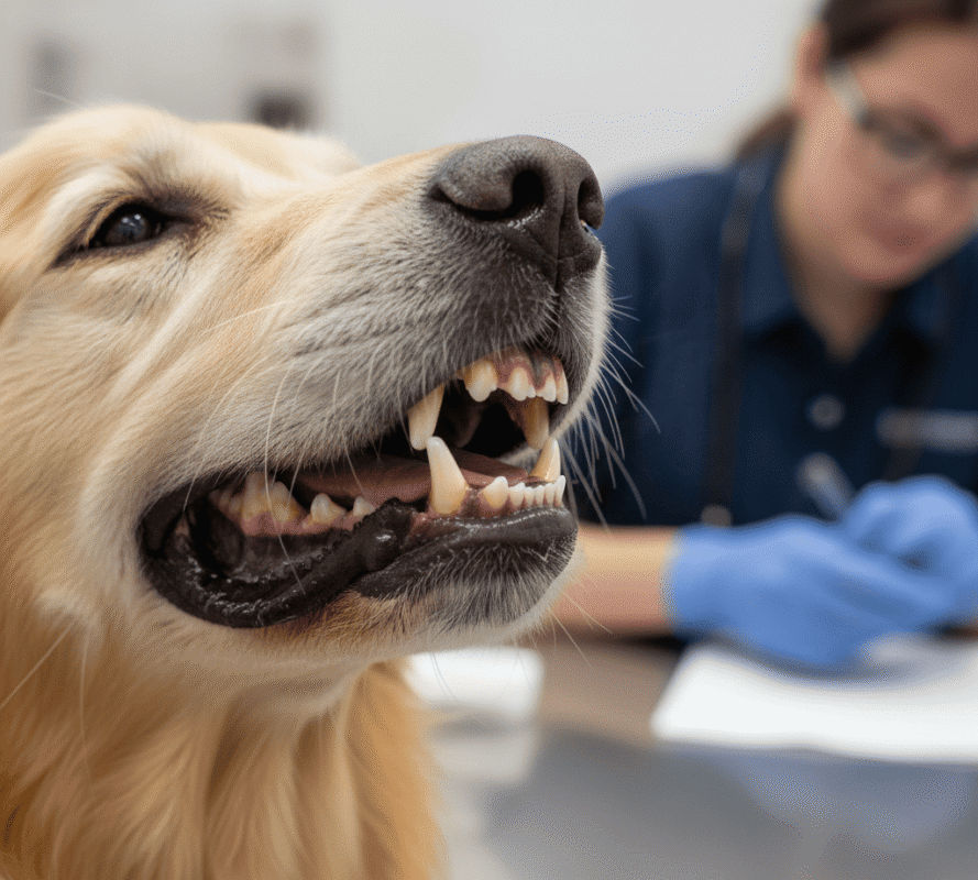 Kamień na zębach u psa